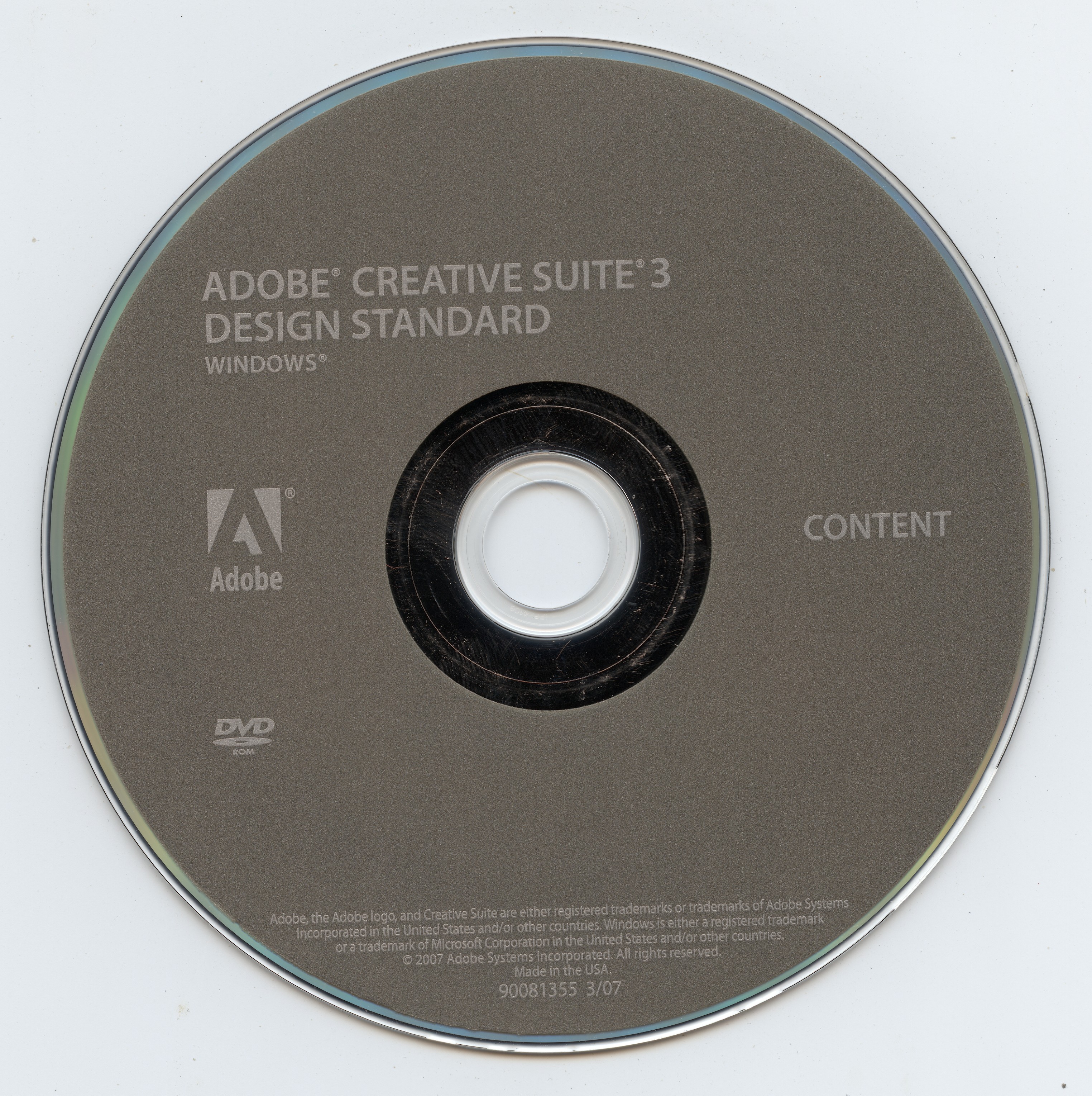 Adobe Creative Suite 3 Design Standard Content (90081355 3 07 
